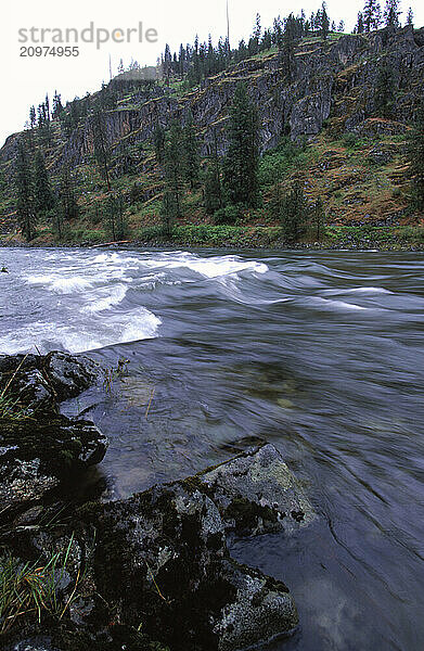 A swift moving river.