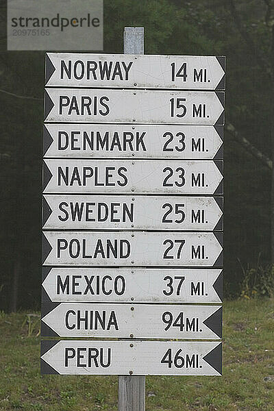 International sign post.