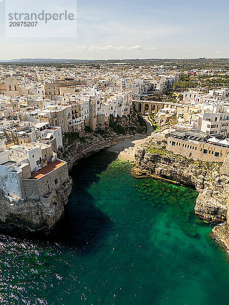 The Best Aerial View of Polignano a Mare  Italy - Coastal Town