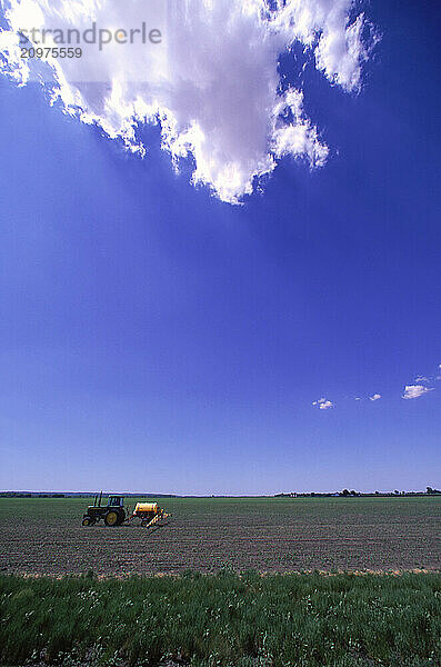 A farm scene.