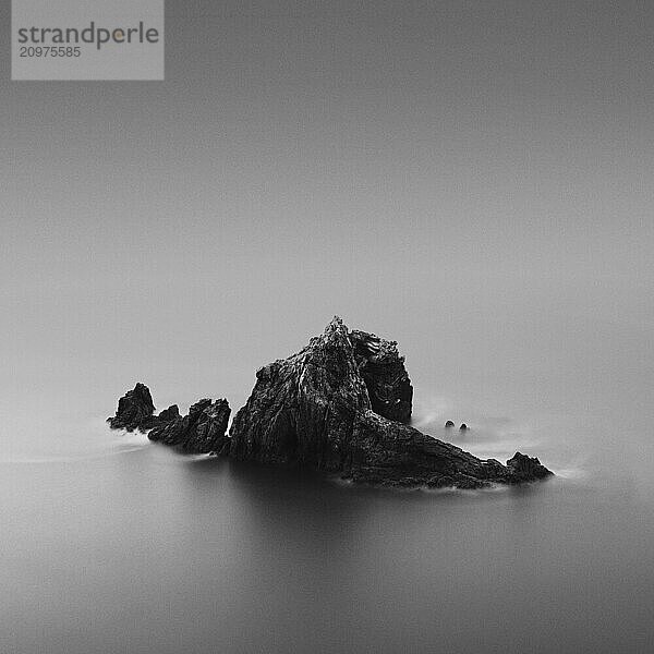 Sea stack at the beach  Aichi Prefecture  Japan