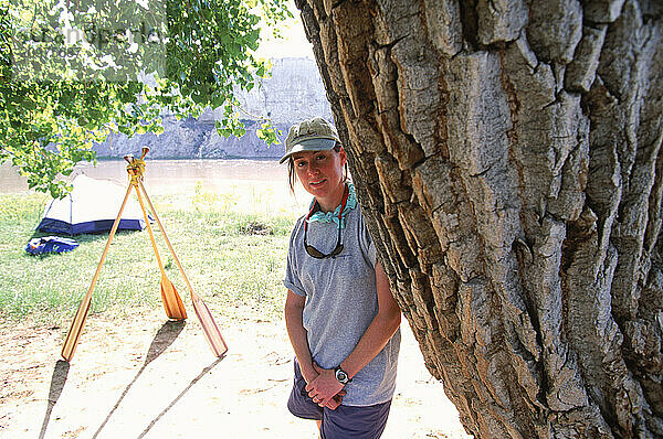 A river guide poses for a picture.