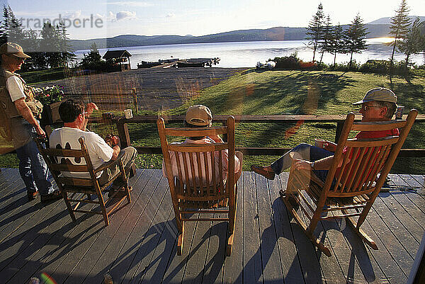 A porch in Maine.