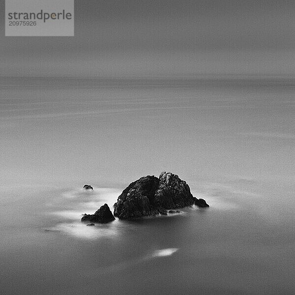 Sea stack at the beach  Aichi Prefecture  Japan