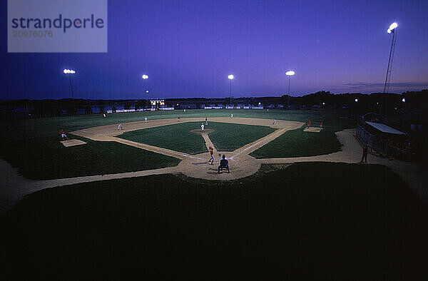 A baseball field in Yankton  South Dakota.