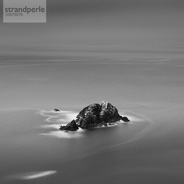 Sea stack at the beach  Aichi Prefecture  Japan