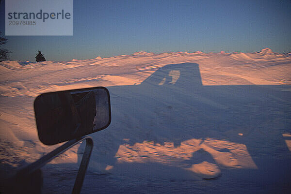 Ft. Fairfield: snow banks are taller than a pick-up near Canada