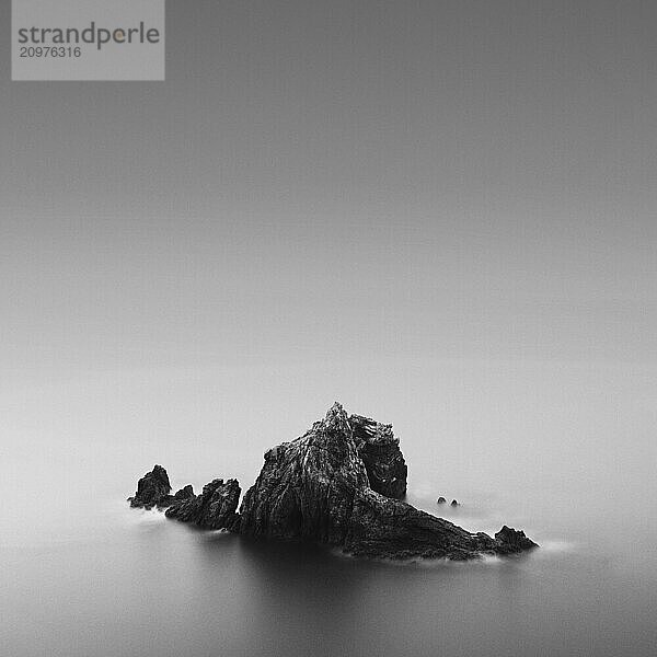 Sea stack at the beach  Aichi Prefecture  Japan