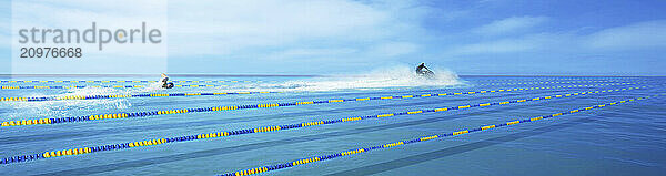 Race from Olympic Pool to Ocean â€ Man Against Machine