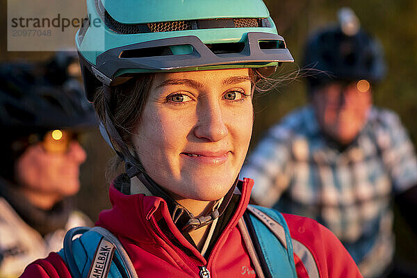 Portrait of girlÂ smiling atÂ camera  Duluth  Minnesota  USA