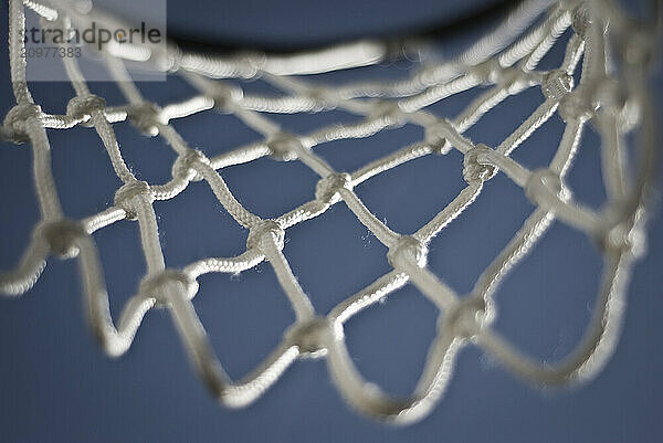 Detail of a basketball net.