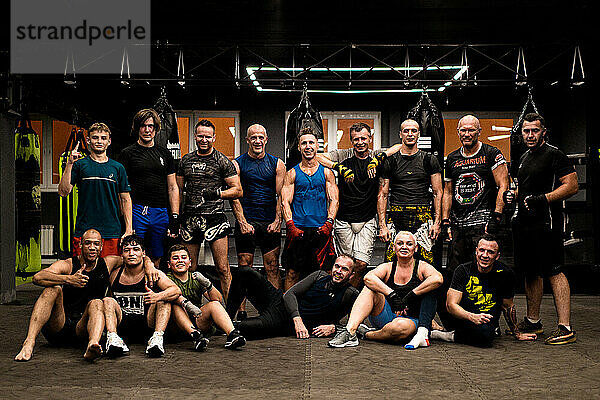 Group photo after boxing training.