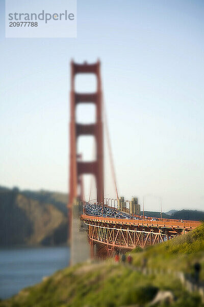 Scenic of the Golden Gate Bridge. San Francisco  California.