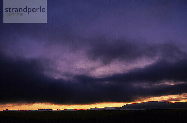 Clouds at sunset  Wyoming  USA.