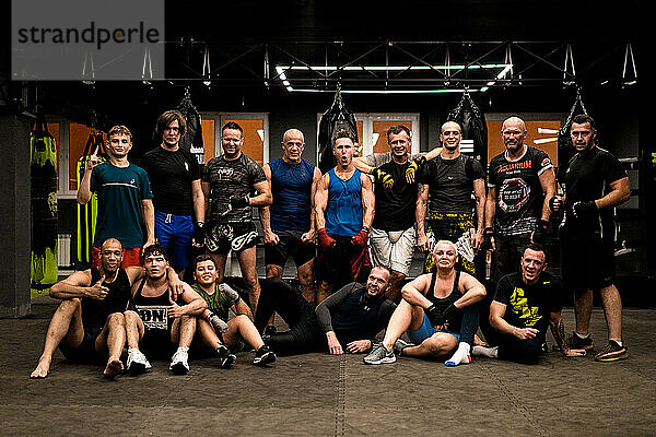 Group photo after boxing training.