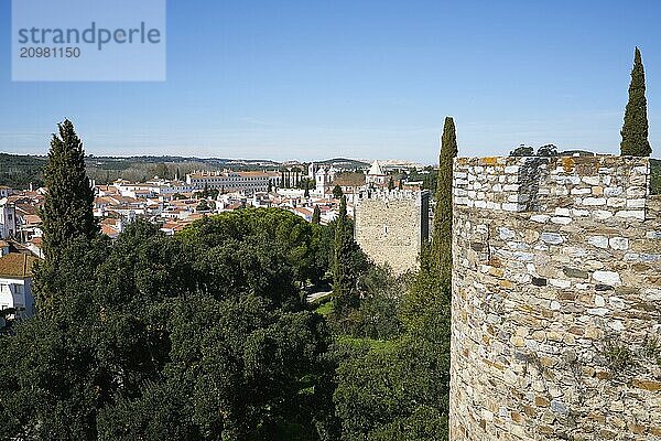 View of Vila Vicosa Castle in the Alentejo  Portugal  Europe