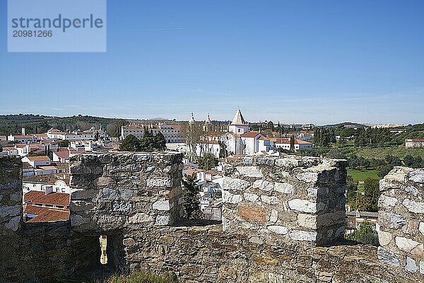 View of Vila Vicosa Castle in the Alentejo  Portugal  Europe