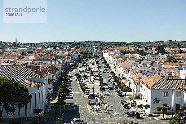 View of Vila Vicosa Castle in the Alentejo  Portugal  Europe