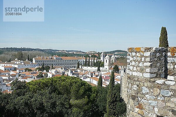 View of Vila Vicosa Castle in the Alentejo  Portugal  Europe