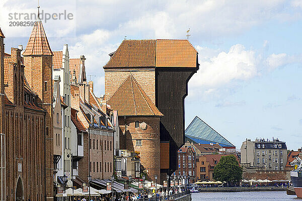 Crane gate in Gdansk  Poland  Europe