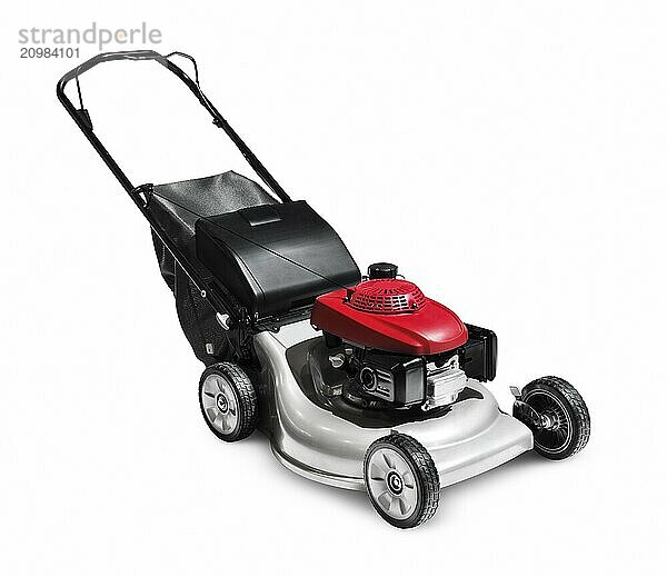 Lawn mower isolated on white background with clipping path