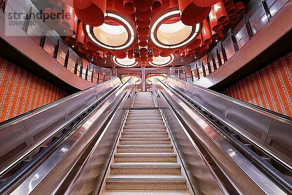 Pannenhuis metro station  Brussels  Brabant  Belgium  Europe