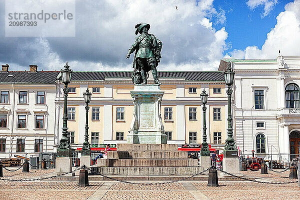 Statue Gutav Adolf  Gothenburg  Sweden  Europe