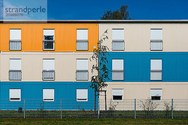 Coloured living containers  Hanover  Lower Saxony  Germany  Europe