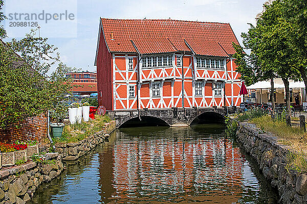 View of the former water mill  Wismar  Mecklenburg-Western Pomerania  Germany  Europe