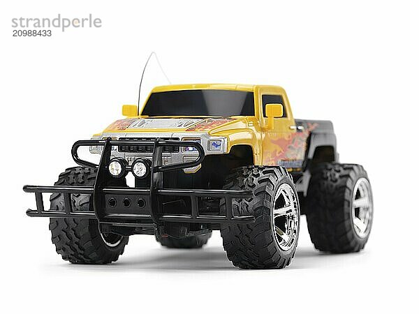 Radio remote controlled truck toy car. Isolated on white background