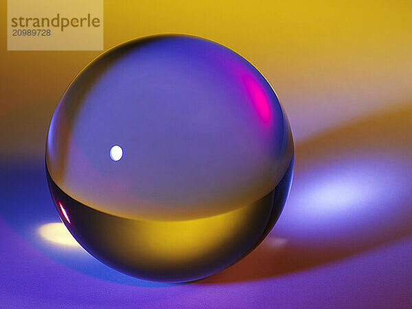 Abstract crystal ball on colorful background