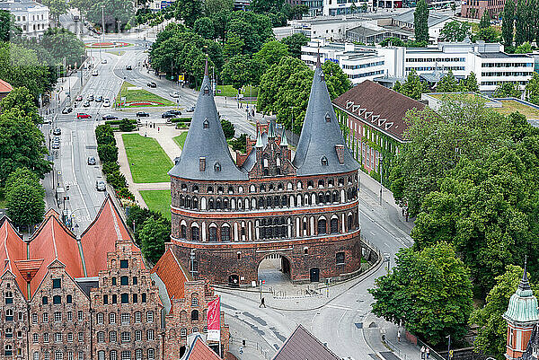 The Holsten Gate from above  Schleswig-Holstein  Germany  Europe