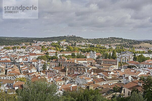 View of Montemor o Novo city from the castle in Alentejo  Portugal  Europe