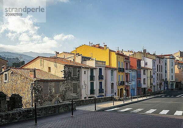 Collioure traditional village with colorful houses on the south of France