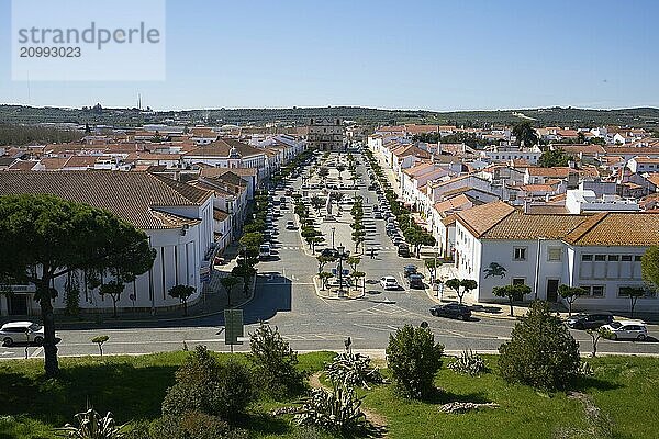 Vila Vicosa castle view of the city in alentejo  Portugal  Europe