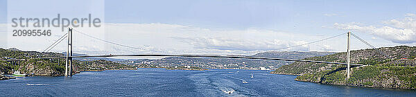 Askoy Suspension Bridge near Bergen  Norway  Scandinavia  Europe