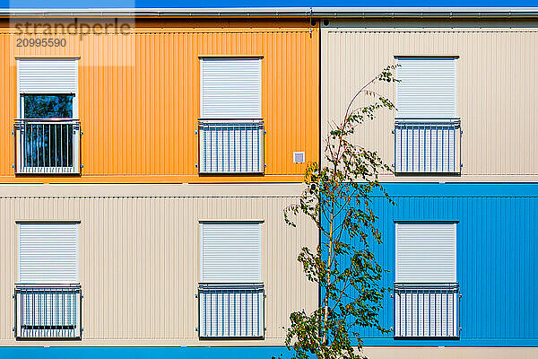 Coloured living containers  Hanover  Lower Saxony  Germany  Europe