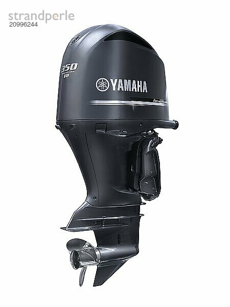 Yamaha F350 outboard boat motor four stroke V8 engine F350 5.3L isolated on white background with clipping path