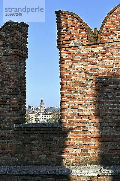 The battlements and view of the city