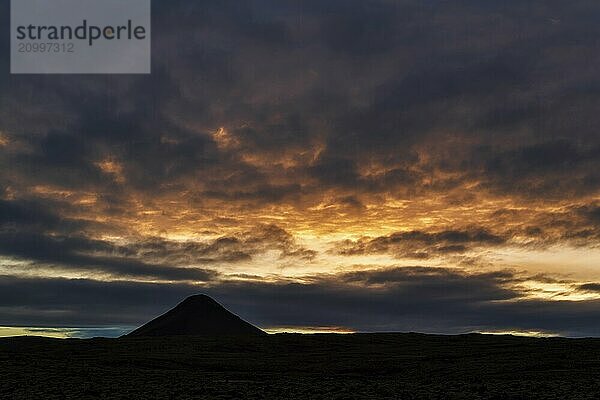 Mount Keilir on sunset in Reykjanes near Reykjavik  Iceland  Europe