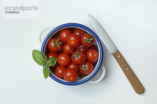 Cherry tomato in pot  cherry tomato  Solanum lycopersicum