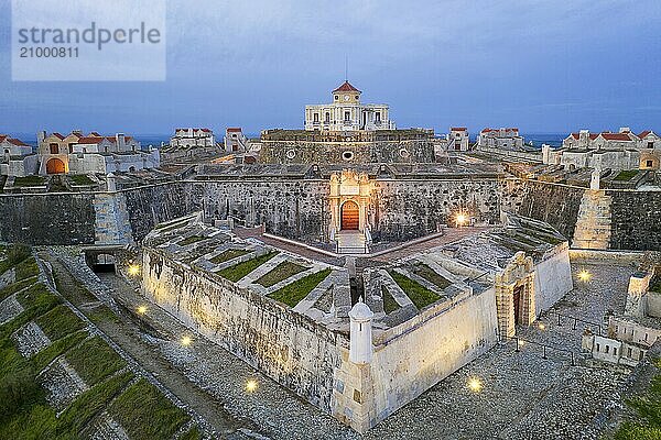 Elvas Fort drone aerial view of Forte Nossa Senhora da Graca in Portugal