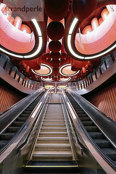 Pannenhuis metro station  Brussels  Brabant  Belgium  Europe