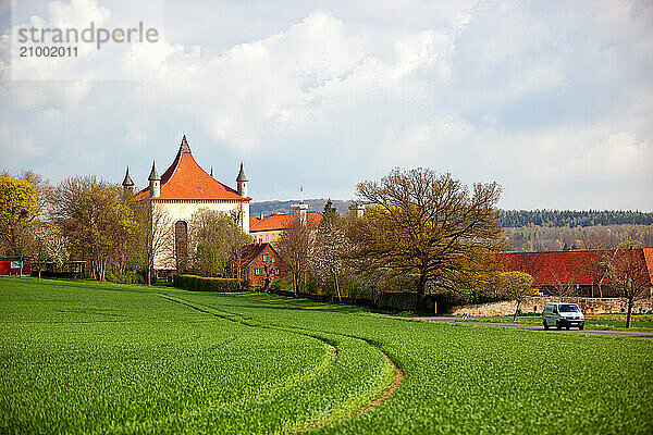 Derneburg Castle and Astenbeck  municipality of Holle  district of Hildesheim  Germany  Europe