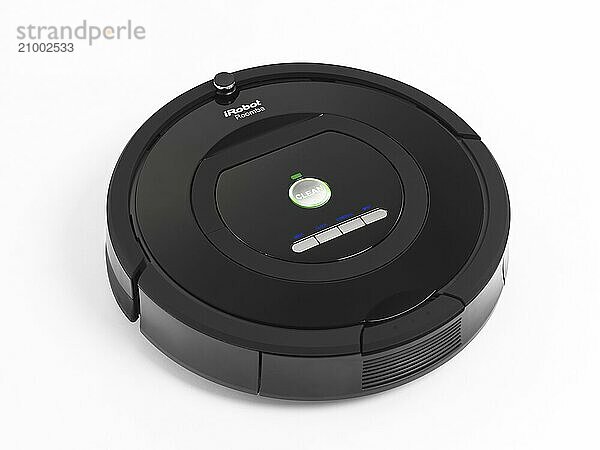 IRobot Roomba 770 household vacuum cleaning robot isolated on white background