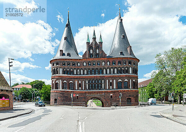 The Holsten Gate from above  Schleswig-Holstein  Germany  Europe