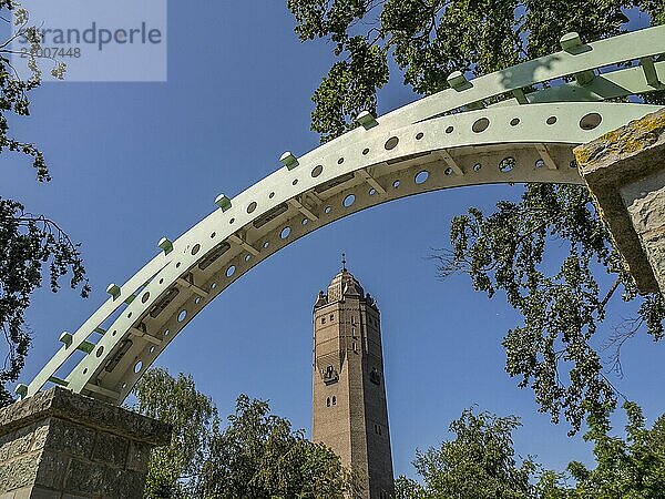 Arched entrance emphasises the tower in the background landscape  trelleborg  sweden  baltic sea  scandinavia