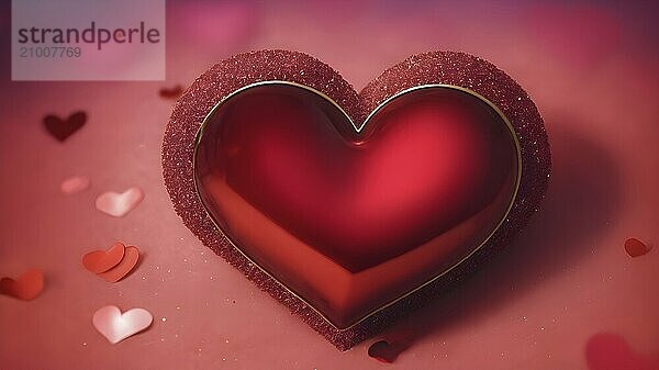 Love  Valentine's Day concepts. Love symbol  concept for Valentine's Day  wedding etc. Heart elements for love concept design. AI generated image