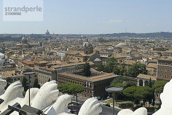 View from Monumento Vittorio Emanuele II  Piazza Venezia  Rome  Italy  Europe