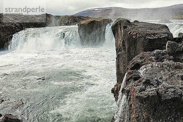 Amazing view of Godafoss waterfall near Akureyri  Iceland  Europe